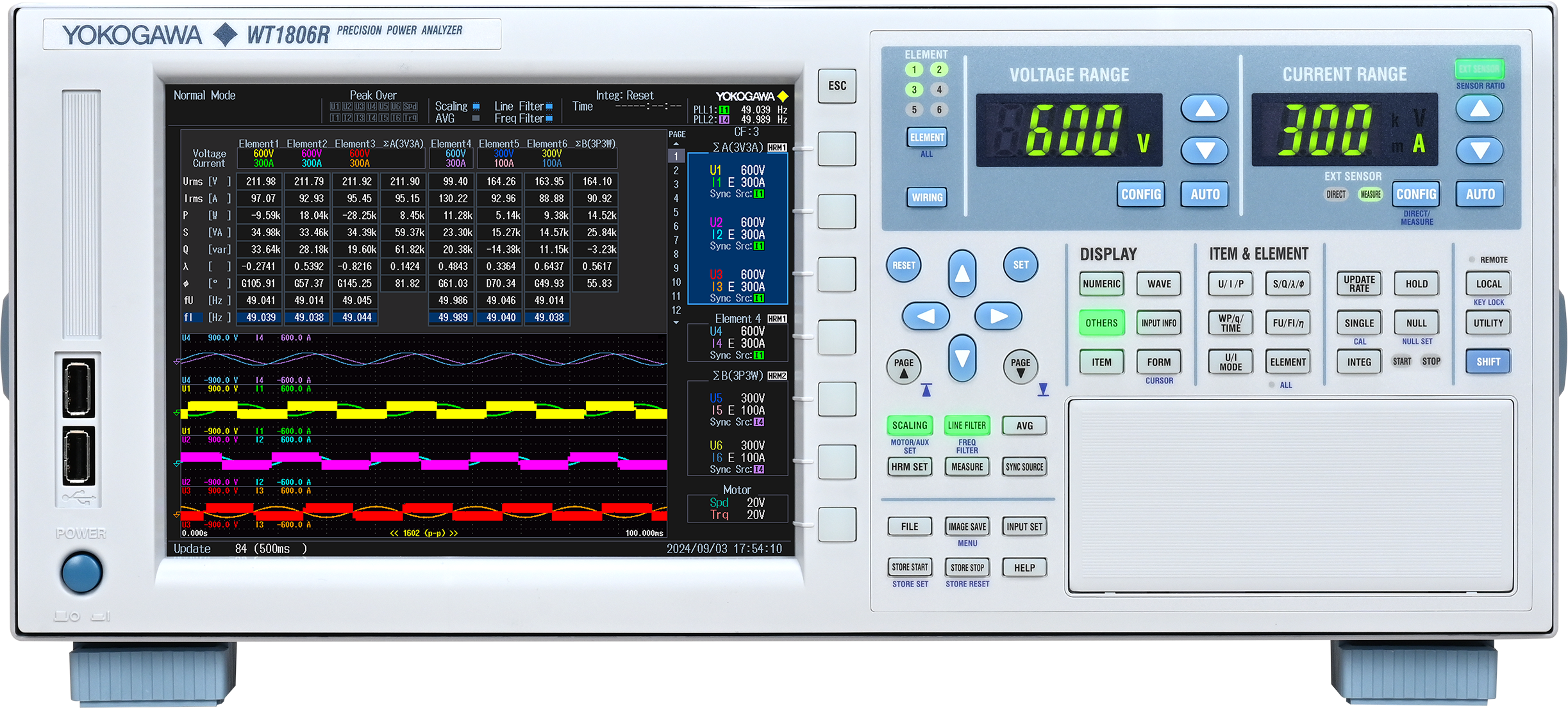 YOKOGAWA WT1800R系列 数字功率分析仪